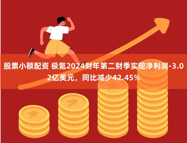 股票小额配资 极氪2024财年第二财季实现净利润-3.02亿美元，同比减少42.45%