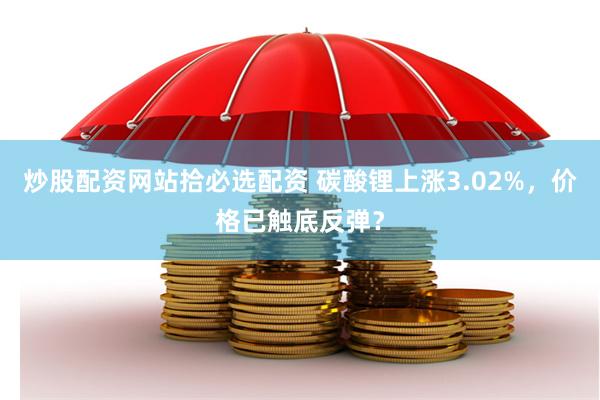 炒股配资网站拾必选配资 碳酸锂上涨3.02%，价格已触底反弹？