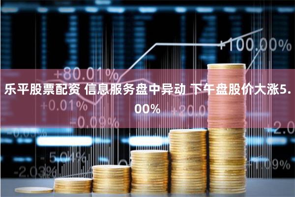 乐平股票配资 信息服务盘中异动 下午盘股价大涨5.00%